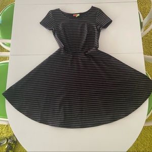 Fervor ModCloth black pinstripe dress small worn 1